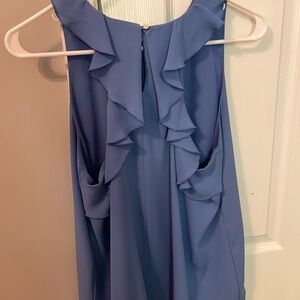 Ruffled back loose fitting tank